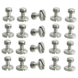 Acero Tornillos 3/20,3 cm trípode Placa de liberación rápida QR cámara Flathead ranura inoxidable SS ideal para Manfrotto/Sachtler