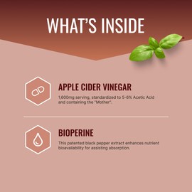 Approved Science Apple Cider Vinegar Capsules with 'The Mother' and BioPerine – 1600mg, Non-GMO, Vegan, 60 Capsules (Pack of 3)