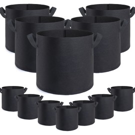 12 Pack 20 Gallon Grow Bags,Premium Fabric Pots 20 Gallon for Healthy Plant Growth - Durable and Reusable Garden Bags to Grow Vegetables,Fruits,and Flowers