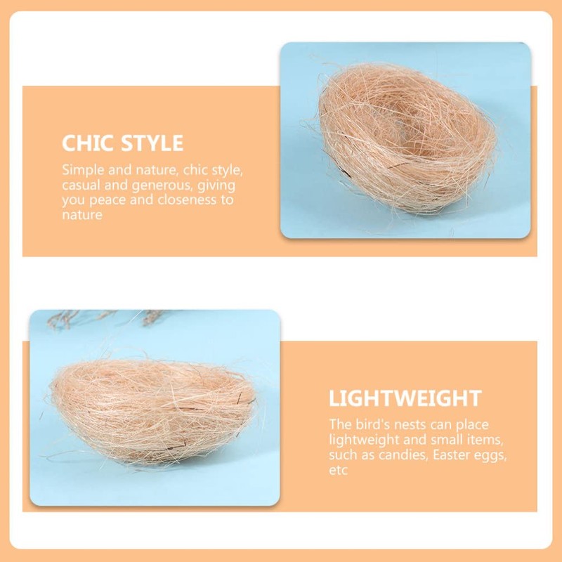 Healeved 20PCS Artificial Bird Nests Simulated Bird Nest Ornaments Miniture