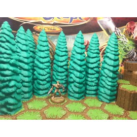 Hasbro Heroscape - Evergreen Long Trees (5 Piece) [Custom]