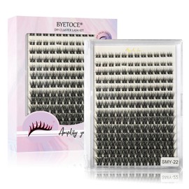 168 Pcs Individual Lashes Wispy and Natural Eyelash Clusters Fluffy C Curl False Pestañas Mixed Lengths Eyelash Extension with Thin Lash-Band Reusable Makeup Fake Lashes