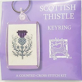 Textile Heritage Keyring Counted Cross Stitch Kit - Scottish Thistle by Textile Heritage
