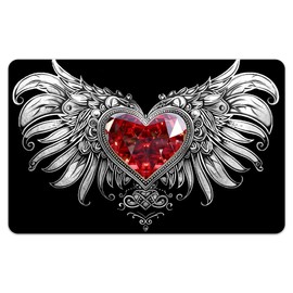 Peacoblue Credit Debit Card Skin Sticker Cover Red Love Heart and Wings, Waterproof Scratch-Resistant and Attractive Card Decal Custom 4 Styles for Credit, Debit, Transportation Card