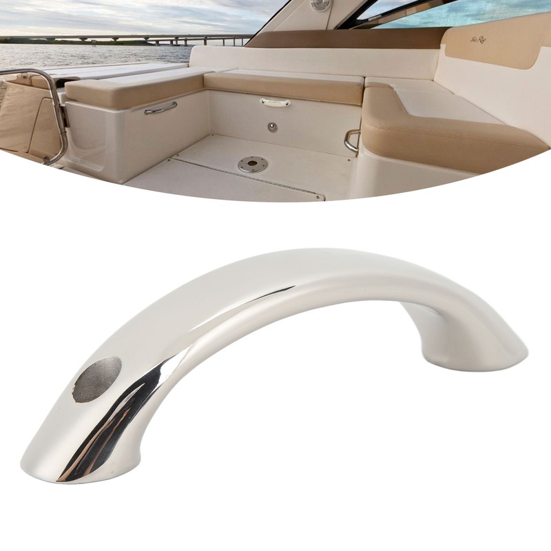 6.7in Marine Handrail 316 Stainless Steel Polished Grab Handle for