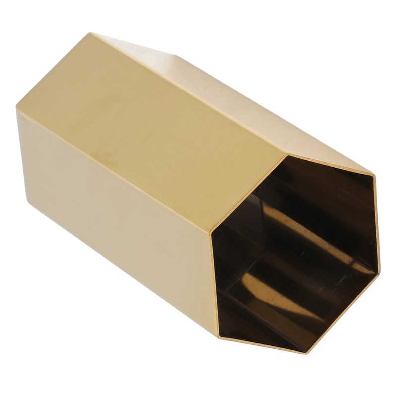 Pen Holder Hex Stainless Steel Gold Electroplating Durable Glossy Corrosion