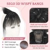 SEGO Clip in Bangs Real Human Hair, 360°3D Cover Wispy