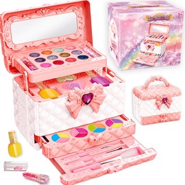 Juego De Maquillaje Lavable Real Sets De Belleza Para Niños Xtellar rosa
