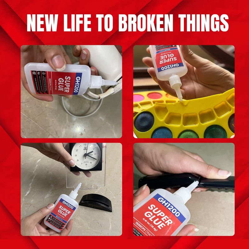 GH1200 57 Grams (2 oz) 100/1500 CPS (Thin/Thick) Super Glue