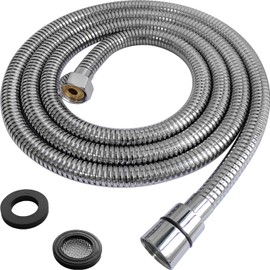 HOMYEP Flexible Shower Hose Stainless Steel Handheld Shower Head Attachment Hose, 69 Inch, Chrome