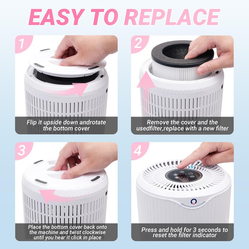2 Packs D09 Replacement Filter Compatible with Tailulu D09 Air