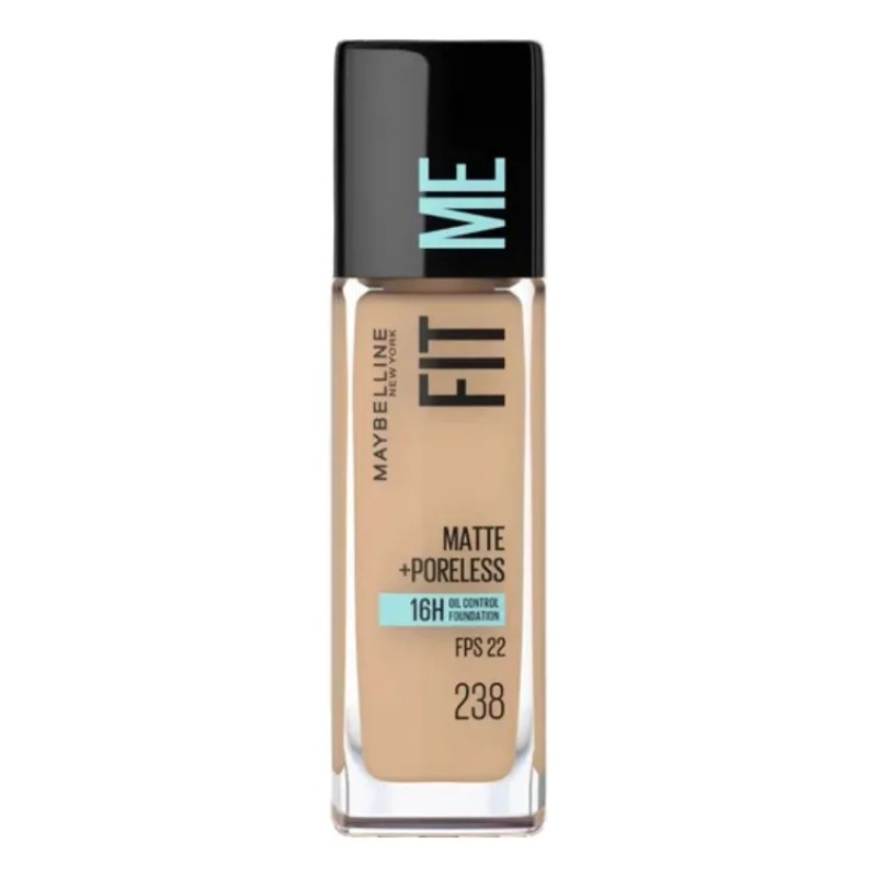 MAYBELLINE Base Maquillaje Fit Me Matte sun beige Poreless 30ml,