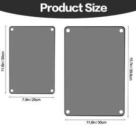 Seuqhck 4 Pack Tempered Glass Cutting Board with Anti-Slip Pads, 2 Sizes Rectangle Black Glass Tray Heat-Resistant Chopping Board for Kitchen Countertop, House Warming Gifts, Non-friable