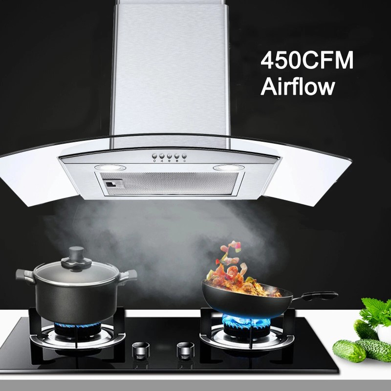 Tieasy Range Hood 30 Inch Wall Mount Kitchen Range Hood