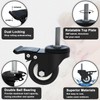 AAGUT 2" Caster Wheels,Heavy Duty Threaded Stem Casters,Screwed Bolt M10