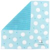 Hamamonyo Reversible Gauze Handkerchief, Double Polka Dots and Simahogus, blue