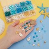 PH PandaHall 354pcs Blue Glass Beads Charms for Bracelet, 8mm