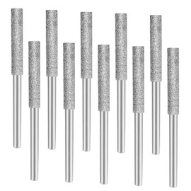 Jiozermi 30 Pcs 5/32 Inch Chainsaw Sharpening Stones Diamond Chainsaw Sharpener Chainsaw Grinding Stone File Silver Chainsaw Accessories for Electric Diamond Sharpening Wheel, 4.0mm