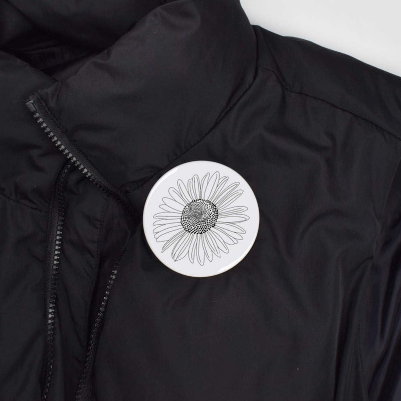 Azeeda 77mm 'Marguerite Daisy' Pin Knopf-Abzeichen (BB00119641)