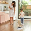 KZKR Floor Scrub Brush With Squeegee, Grout Brush With Telescopic
