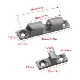 Guifeng 2PCS Solid 304 Stainless Steel Door Suction Bumper Bead Clip Spring Cabinet Latch Tumbler Lock for Wardrobes/Closets/Drawers