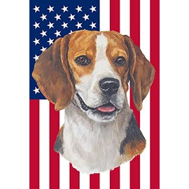 Beagle - Best of Breed American Flags Garden Size 12" x 17"
