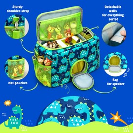 MaidMAX Toniebox Carry Bag for Toniebox Starter Set and Tonies Figures, Headphones, Charging Station and Accessories with Zip and Adjustable Strap - Bag Only