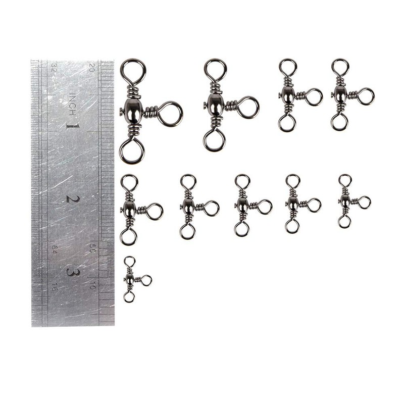 Dr.Fish 30 Pack Fishing 3 Way Swivels, 35-175LB, Three Way