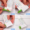 3 Pcs Toothpaste Squeezer Roller with 4 Toothpaste No-Mess Caps,