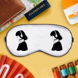 'Girl with Headphones' Sleep/Travel Eye Mask (EY00023658)