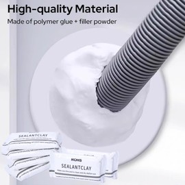GROTOLY 6-Pack Waterproof Sealant Mastic,White Duct Seal Repair Sealing Clay,Quick Mending Mud for Wall Hole,Drain Connection, Air Conditioning Hole