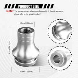 QZTYTY M12 x 1.25 Car Gear Shift Knob Adapter, Car Shift Knob Boot Retainer, Shift Knob Boot Retainer Adapter, Car Accessories Gear Shift Lever Adapters for Manual Gear Shifter Lever (Silver)