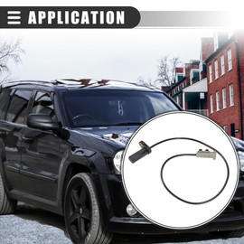 Motoforti Rear Left or Right ABS Wheel Speed Sensor, for Jeep Grand Cherokee 2005-2010, ABS Plastic Metal, 56044146AA, Black