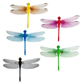 Dragonfly Hat Clip for Bugs,5Pcs Fake Dragon Clips for Hats Clothing, 8.5CM Dragonfly Clips Decor Craft Fly Supplies for Camping Indoor Outdoor