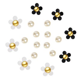 AUAUY Shoe Charms, Crocodile Pendant for Children, Flower Pendant for Crocs, Shoe Charms, Shoe Charm Accessories for Crocs Bracelet, Cute Shoes Decoration for Girls, Boys and Adults, ABS, PVC, Pearl