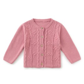 Simplee - Suéter de otoño e invierno para niños y niñas, rosa, (C - pink), 6-12 Meses