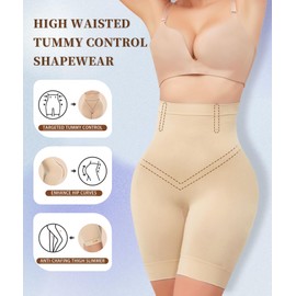 sellto Shapewear Tummy Control High Waisted Body Shaper Shorts Women Seamless Girdles Under Dresses Shorts Thigh Slimmer