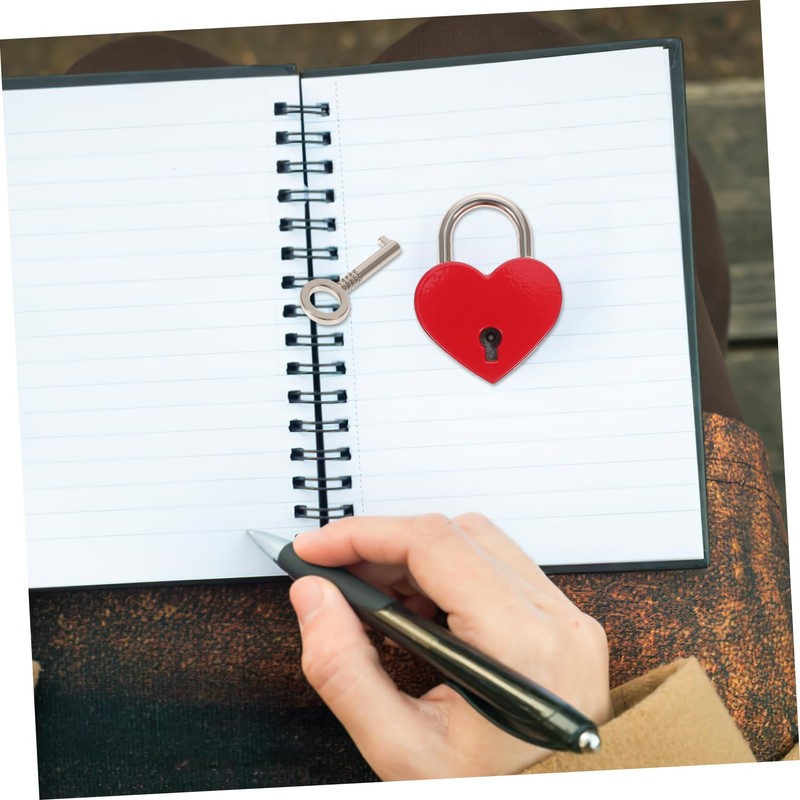 Angoily 3sets Heart Shaped Keyed Padlock Locks for Jewelry Boxes