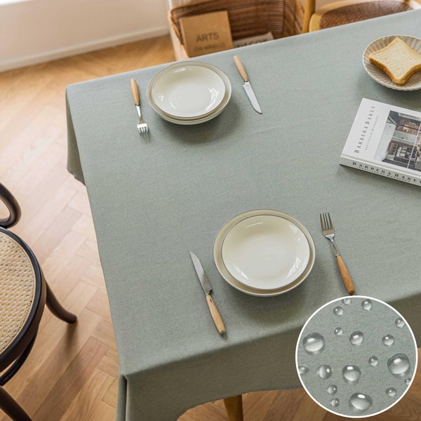 Home Brilliant Green Table Cloth Wipe Clean 55 x 86