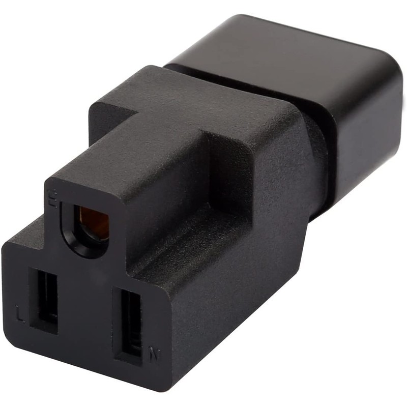 Toptekits Adapter Nema 5-15r to C14, IEC C14 Male to