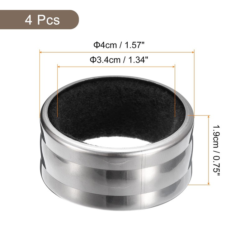 uxcell 4Ps Wine Bottle Collars, Stainless Steel Wine Drip Rings