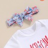 Bonangber Newborn 4th of July Outfit Girl American Babe Onesie