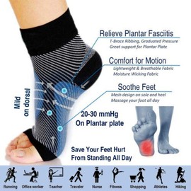 PintoMed Ankle Support for Airflow, Achilles Tendonitis, Breathable, Helps with Sprains, Instability, Weak and Arthritic Ankle.Pair Unisex Black (S/M)
