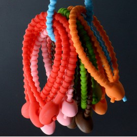 Zip Ties [18-Pack] VERSA-ZIP - 8.5" Long - Silicone Zip Bands For Offices, Kitchens, Garages, Dorm Rooms & More - Reusable & Eco-Friendly