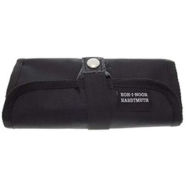 Koh-I-Noor 3720 - Pen roll/Pen Pocket Empty 36 + 2 Insertion tabs for Sharpener/Eraser, Black