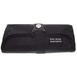 Koh-I-Noor 3720 - Pen roll/Pen Pocket Empty 36 + 2 Insertion tabs for Sharpener/Eraser, Black