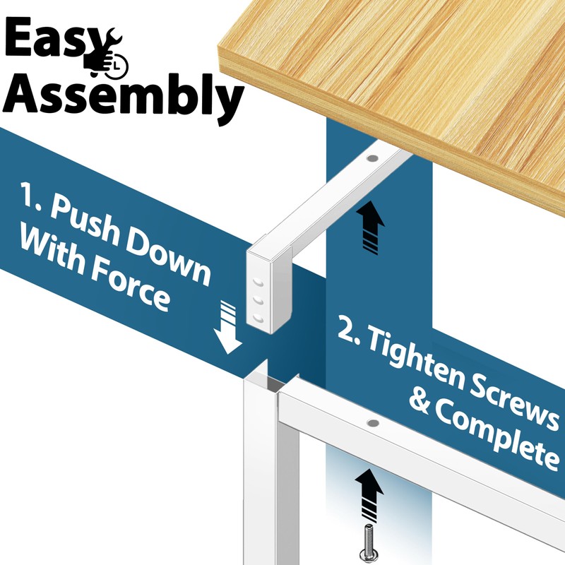 SHW Mission 40-Inch Home Office Computer Desk, Oak