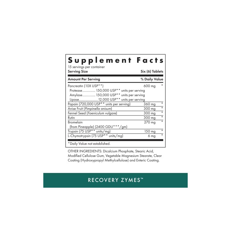 Michael's Naturopathic Programs 01167 W-Zymes Xtra Recovery Zymes- 10X Pancreatin,