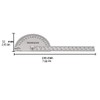 Stainless Steel Protractor 180 Degrees Angle Ruler Finder 140mm Metric