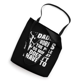 Dads Funny Electrical Lineman Gear | Husband & Lineman Wife Tote Bag